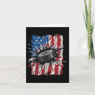 Patriotisches Eishockey 4. Juli Männer Amerikaner Karte