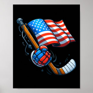 Patriotisches Eishockey 4. Juli Unabhängigkeit der Poster