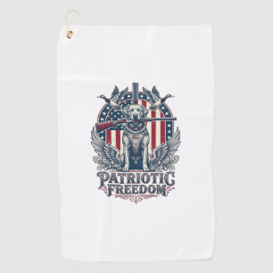 Patriotisches Entenjäger-Hund-Vektorgrafik-T-Shirt Golfhandtuch