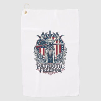 Patriotisches Entenjäger-Hund-Vektorgrafik-T-Shirt Golfhandtuch
