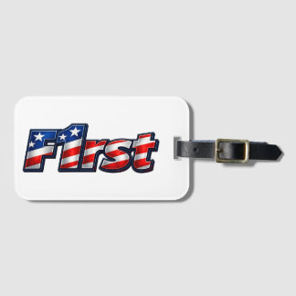 Patriotisches F1rst-Flaggen-Design Gepäckanhänger
