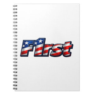 Patriotisches F1rst-Flaggen-Design Notizblock