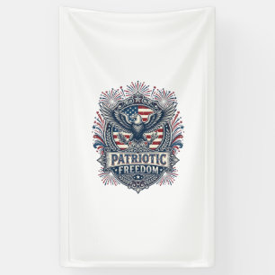 Patriotisches Feuerwerk Festival Vektorgrafik T-Sh Banner
