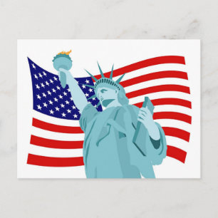 Patriotisches Flaggendesign Postkarte