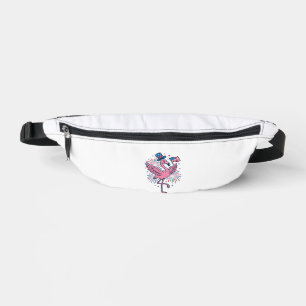 Patriotisches Flamingo-Feuerwerk Vektor Design_1 Bauchtasche