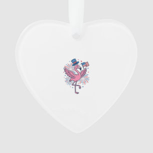 Patriotisches Flamingo-Feuerwerk Vektor Design_1 Ornament