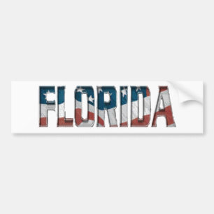 Patriotisches Florida auf der amerikanischen Flagg Autoaufkleber