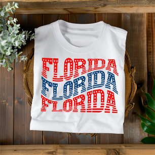 Patriotisches Florida-Rot und Blau Boho-T-Shirt  T-Shirt