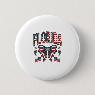 Patriotisches Florida Vintage-Schleife Fourth of J Button
