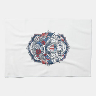 Patriotisches Florist-Vektorgrafik-T-Shirt_1 Geschirrtuch