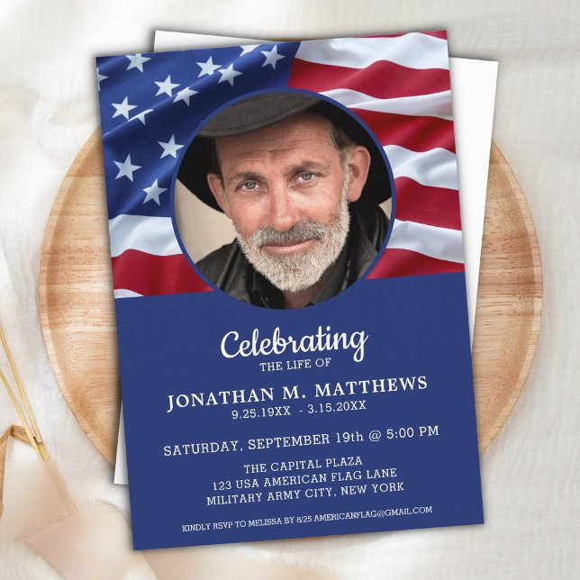 Patriotisches Foto Amerikanische Fahne Feier des L Einladung (Von Creator hochgeladen)