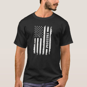 Patriotisches Freiheit Distressed Flagge Grafik T-Shirt