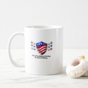 Patriotisches Freiheit-Rolling-Shirt, Amerikanisch Kaffeetasse