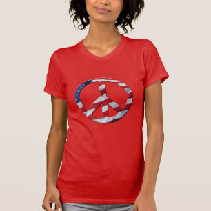 Patriotisches Friedenssymbol - US-Flagge kein Krie T-Shirt
