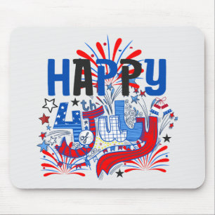 Patriotisches Frohes 4. Juli Feierdesign Mousepad