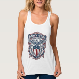 Patriotisches Gartengarten-Flaggen-Style-Vektorgra Tank Top