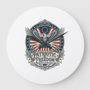 Patriotisches Geburtsjahr-Serie Vektorgrafik T-Shi Große Wanduhr