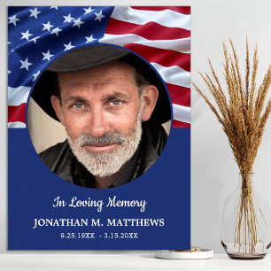 Patriotisches Gedenk-USA Amerikanisches Flaggenfot Poster
