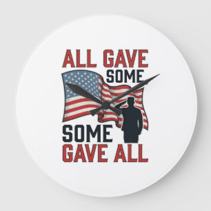 Patriotisches Gedenken Alle Gaben Einige Einige Ga Große Wanduhr