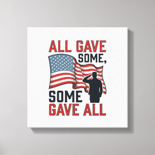 Patriotisches Gedenken Alle Gaben Einige Einige Ga Leinwanddruck