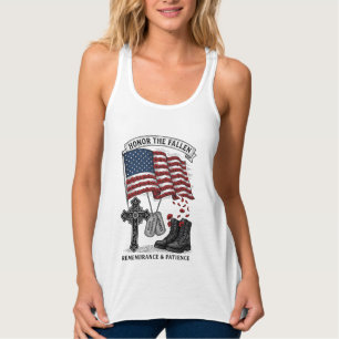 Patriotisches Gedenkkreuz Stiefel Mohnflagge Shirt