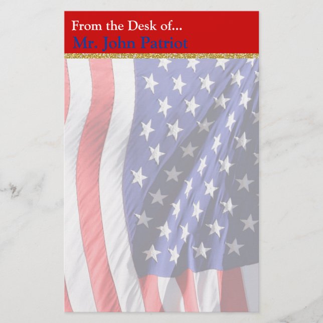 Patriotisches Geschenk der Flagge-| für Soldaten Briefpapier (Vorderseite)