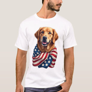 Patriotisches Geschenk für Golden Retriever Liebha T-Shirt