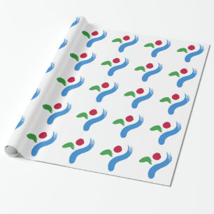 Patriotisches Geschenkpapier mit Flagge von Seoul