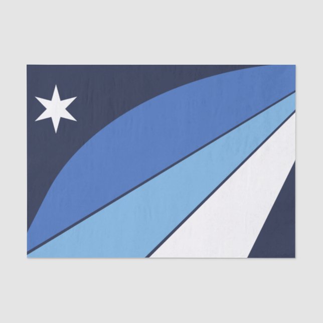 Patriotisches Gewebepapier mit der Flagge von Colu Seidenpapier (Vorderseite)