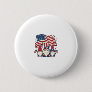 Patriotisches Gnom-Flagge Vintage-Stich-Design_1 Button