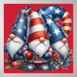 Patriotisches Gnom-Plakat Poster