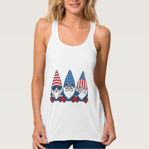 Patriotisches Gnom-Trio Vintage-Vector-Shirt-Desig Tank Top