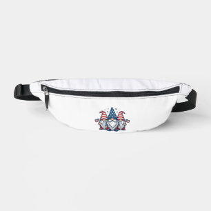 Patriotisches Gnom-Trio Vintage-Vektordesign_1 Bauchtasche