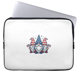 Patriotisches Gnom-Trio Vintage-Vektordesign_1 Laptopschutzhülle