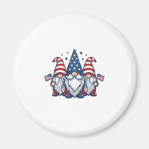 Patriotisches Gnom-Trio Vintage-Vektordesign_1 Magnet