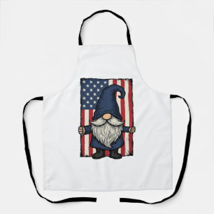 Patriotisches Gnom-Vintage-Flag-Shirt-Design_1 Schürze