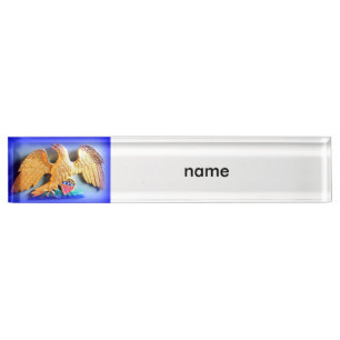 patriotisches Goldadlernummernschild Namensplakette