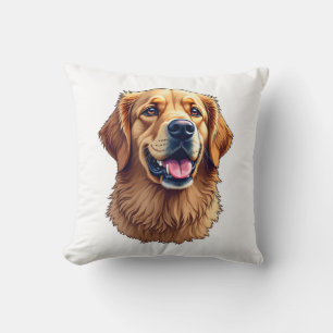 Patriotisches Golden Retriever Gesicht Vintage-Shi Kissen
