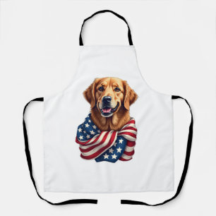 Patriotisches Golden Retriever Liebhaber Geschenk  Schürze