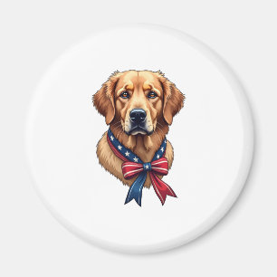 Patriotisches Golden Retriever Memorial Day T-Shir Magnet
