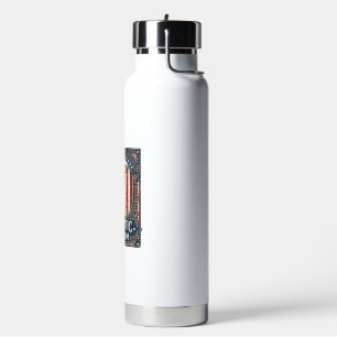 Patriotisches Golden Retriever Vektorgrafik T-Shir Trinkflasche