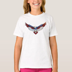 Patriotisches Grafik des aufstrebenden Adlers – Ro T-Shirt