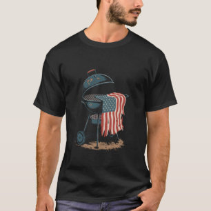 Patriotisches Grillen BBQ-Besteck US-Flagge Pitmas T-Shirt