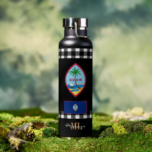 Patriotisches Guam Vakuum isoliert, Guam Flag Trinkflasche