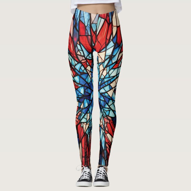 Patriotisches Hartglas Leggings (Vorderseite)