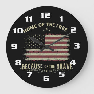 Patriotisches Heim der Freien Große Zahlen Uhr 