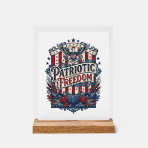 Patriotisches Herbst-Ernte-Vektorgrafik-T-Shirt Acrylschild