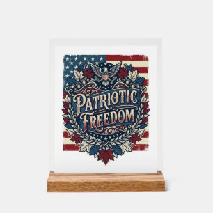Patriotisches Herbstlaub-Vektorgrafik-T-Shirt Acrylschild