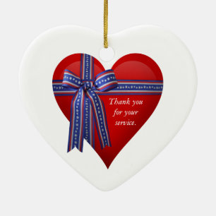 Patriotisches Herz Grafik Keramik Ornament