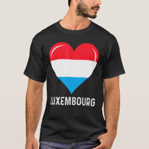 Patriotisches Herz Luxemburg Flag Retro gestört T-Shirt
